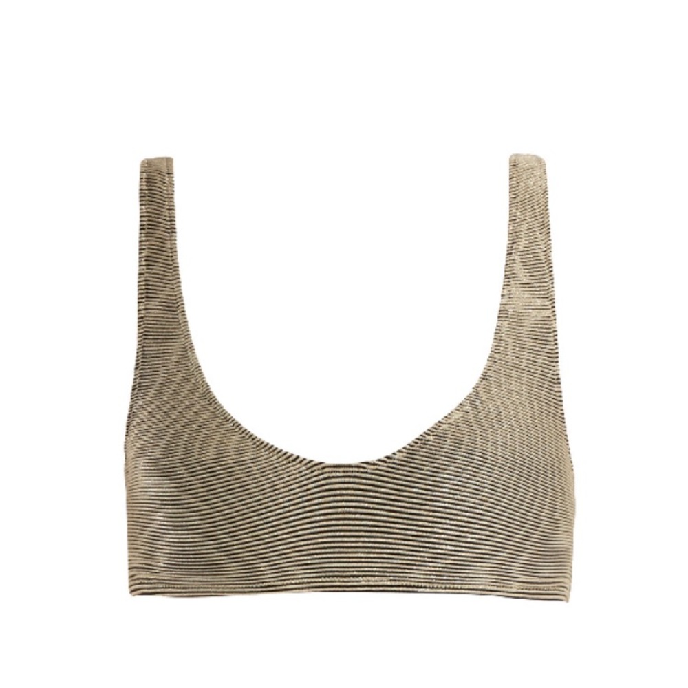 NWT Rochelle Sara ‘ laeti’ metallic bikini top
